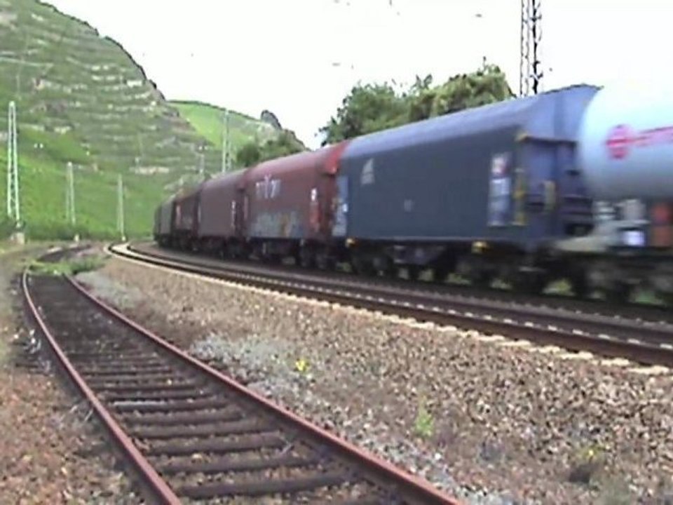 SNCF Prima, CFL BR185, Railion BR185, BR143, BR425 Bahnhof Winningen