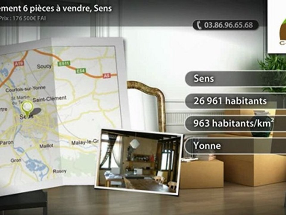 Appartement 6 pièces à vendre, Sens