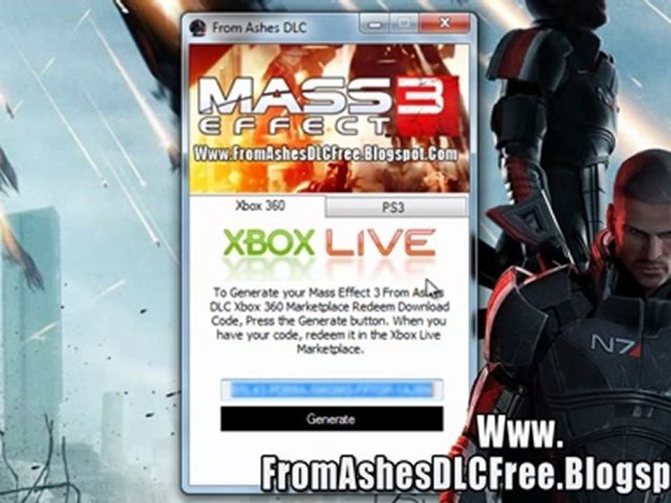 How to Get Mass Effect 3 From Ashes DLC Free!!