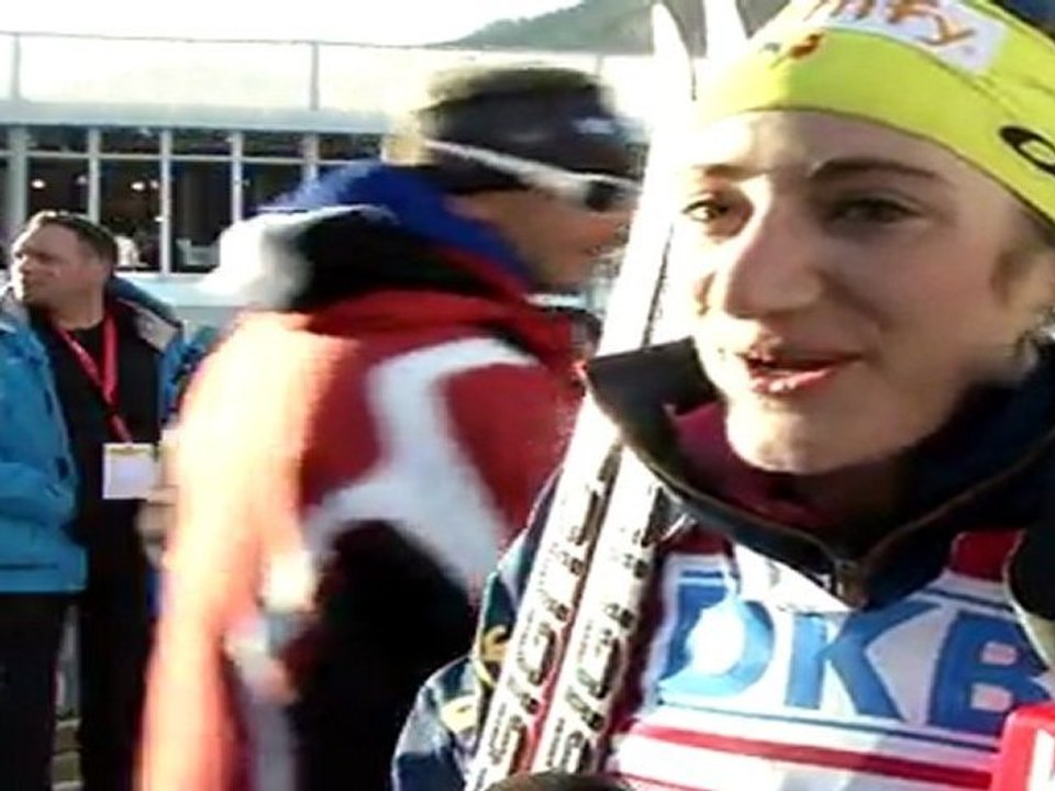 Interview de Marie-Laure Brunet après la médaille d'argent au relais