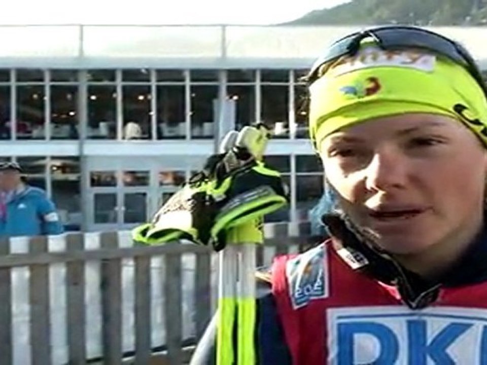 Interview de Marie Dorin après la médaille d'argent au relais