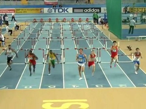 60 м/б 3 забег Мужчины - Чемпионат Мира в помещении Стамбул 2012