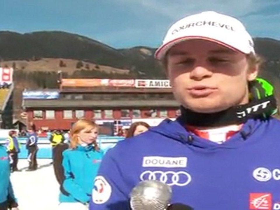Interview d'Alexis Pinturault après sa 2nde place au Géant de Kranjska Gora