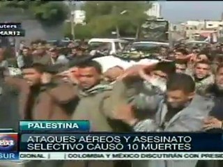 Ataques aéreos israelíes matan a 10 palestinos