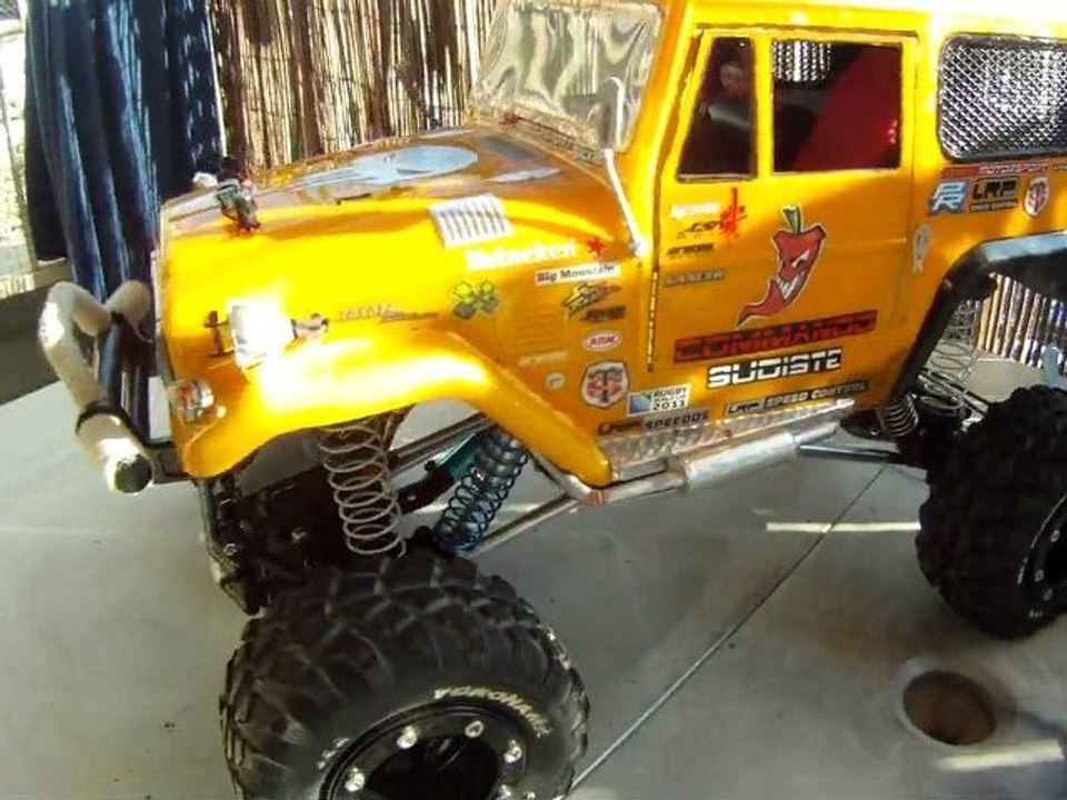 1/10 rc tamiya CR 01 BJ40 modifications de suspensions mods about shocks part 2 and more