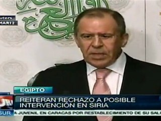 Rusia reitera rechazo a posible intervención en Siria