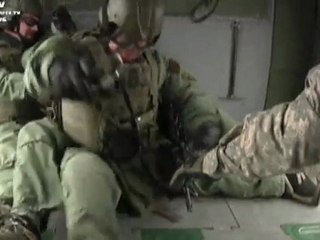 Fast Rope Repelling From Helicopter Drill Mass Nat Guard and FBI SWAT