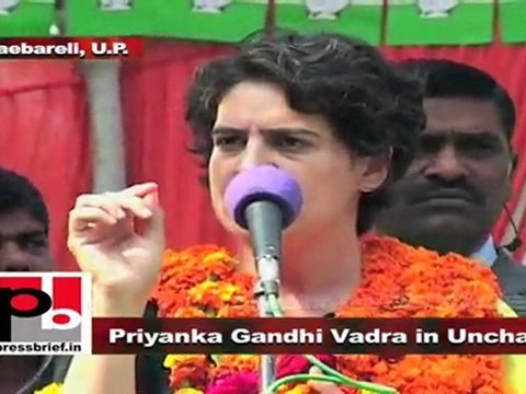 Priyanka Gandhi Vadra in Unchahar Stop tolerating anarchy and corruption, support Congress