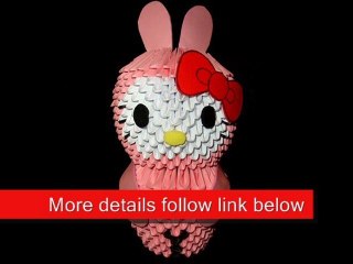 3D Origami Hello Kitty Pink Bunny