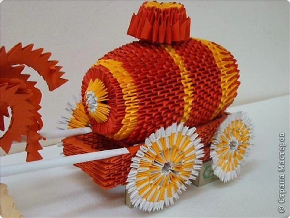 3D Origami Fire Truck