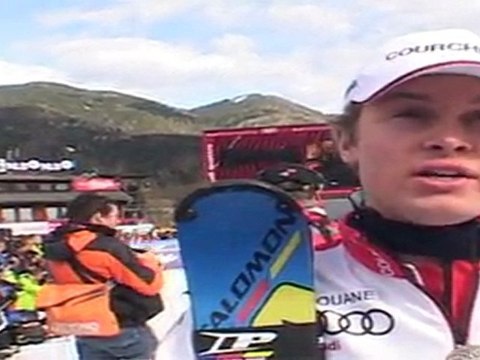 Interview d'Alexis Pinturault 3eme au Slalom de Kranjska Gora