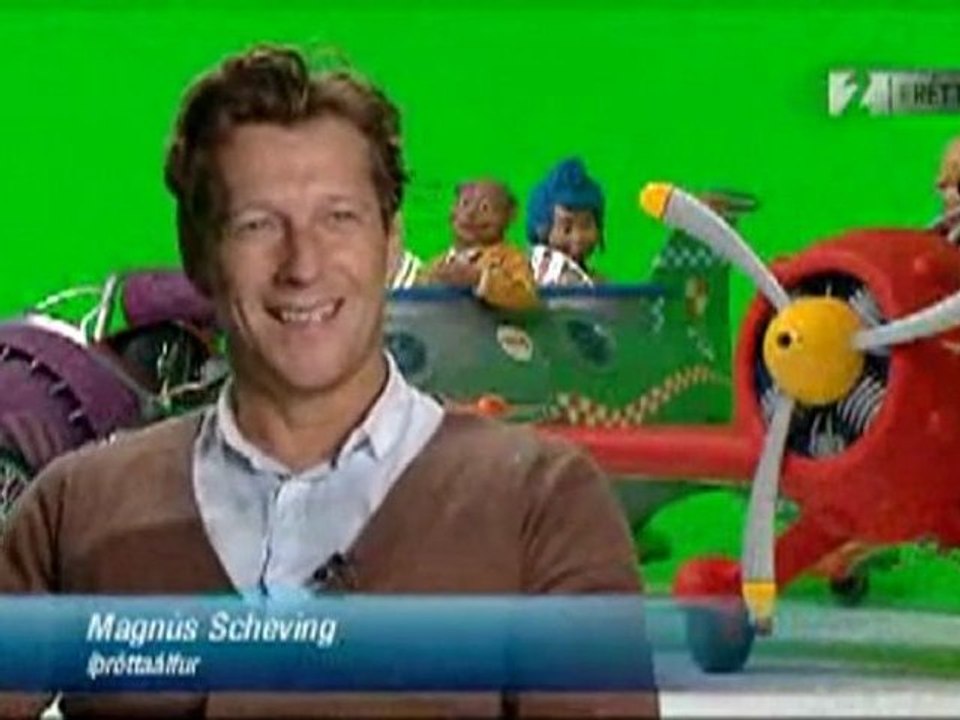 Magnús Scheving ræðir um Hollywood lífið (Iceland 2010)