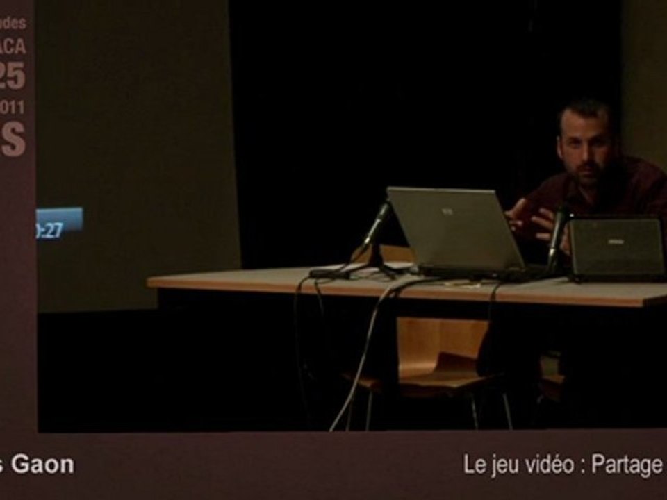 Thomas Gaon "Le jeu vidéo : Partage ou Ratage". Intervention durant les Journées d'études "Jeu Vidéo, Création Transmédia : Nouvelles Formes de Médiation Culturelle"