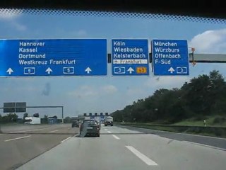 Francfort, Allemagne : autoroute vers Francfort