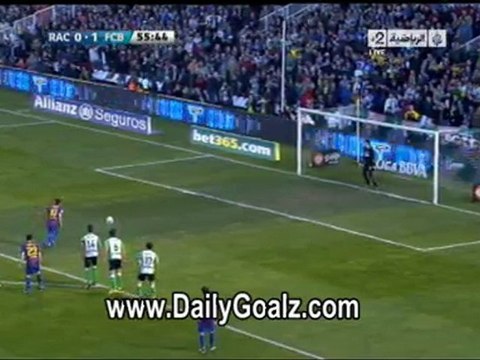 Lionel Messi Goal Real Racing Santander vs Barcelona 0-2