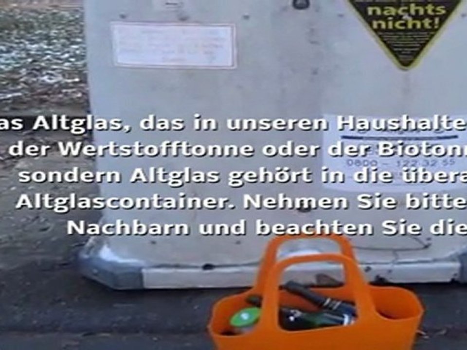 A1-A2 Lesen Altglas entsorgen