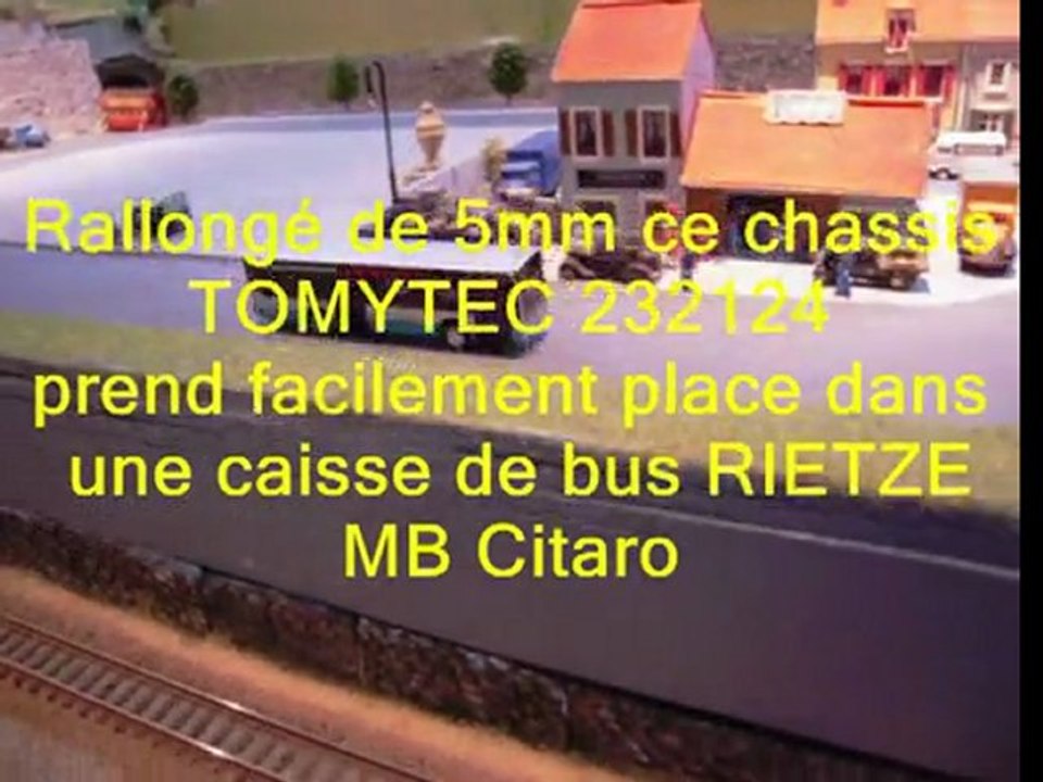 Essai d'un chassis TOMYTEC (232124) sur Roulaine