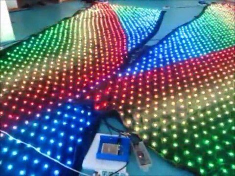 LED Vision Curtains LED Vision Curtains LED Vision Curtain P9 (90mm) & P20 (200mm) LED Video Curtain P200 Low Resolution Graphics Star Cloth