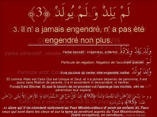 SOURATE : " AL IKHLAS ".