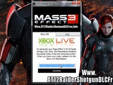 Mass Effect 3 AT12 Raider Shotgun DLC Codes Free Giveaway
