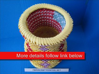 3D Origami Independence Day Vase