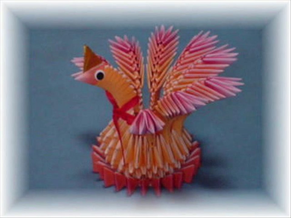 3D Origami Little Phoenix