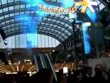 Outdoor transparent flexible LED video curtain display in the shopping mall ( huasunledsales@hotmail.com