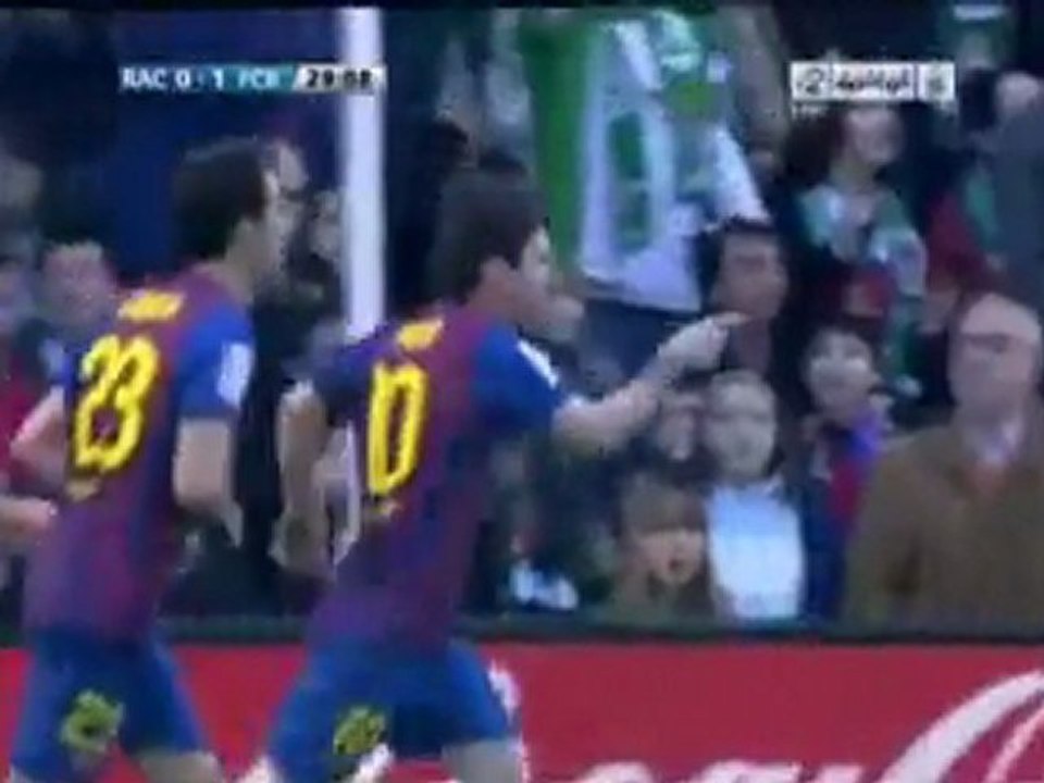 Barcelona 2 - 0 Racing Santander Highlights