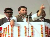 Rahul Gandhi in Bilaspur explains welfare policies of Congress-led UPA Govt.