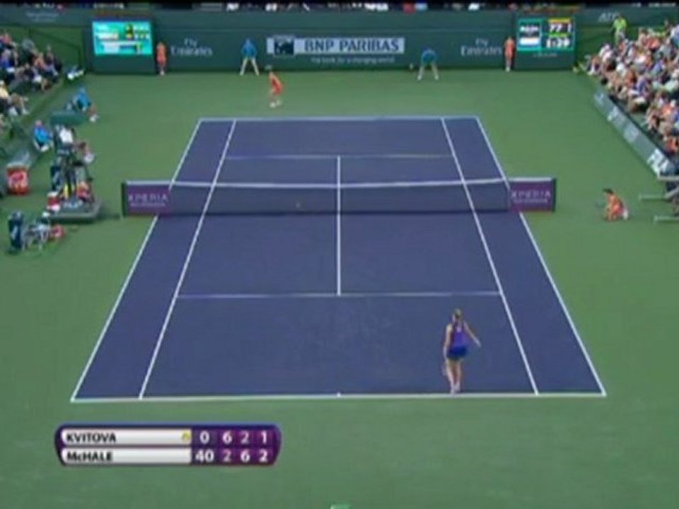 Indian Wells - Kvitova, a la calle