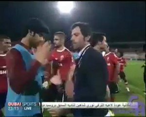 UAE goalkeeper hit the head of coach Quique Flores