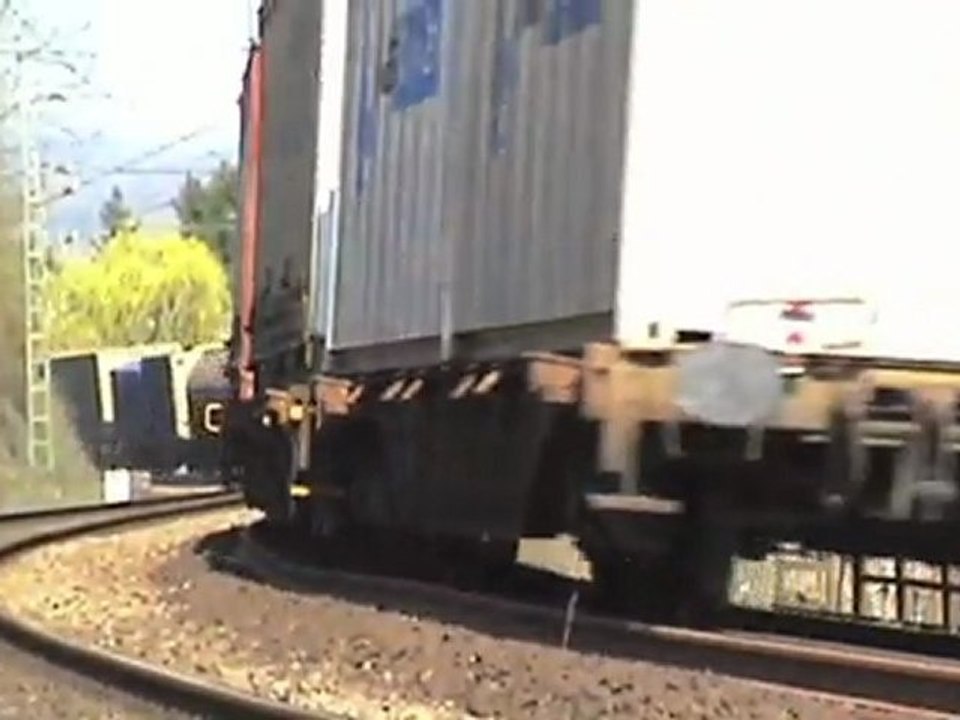 Oberwinter am Rhein, Crossrail BR185, 4x BR101, ICE, 2x BR460, 2x BR643, BR146