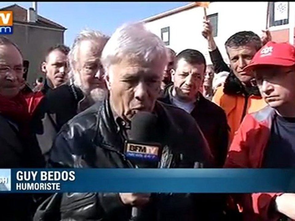 ArcelorMittal : Guy Bedos, en visite à Florange appelle à une "révolution citoyenne"