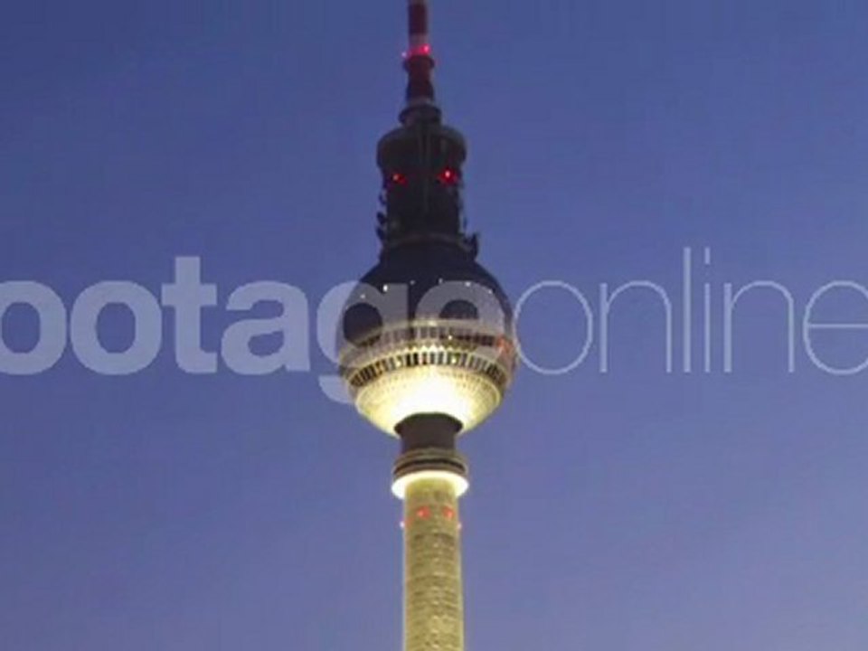 Berlin TV Tower close up footage_010562