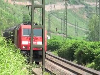 Boppard - Osterspai, SBB Cargo Re421, BR185, BR101, BR460