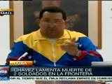 Chávez lamentó asesinato de soldados en frontera venezolana