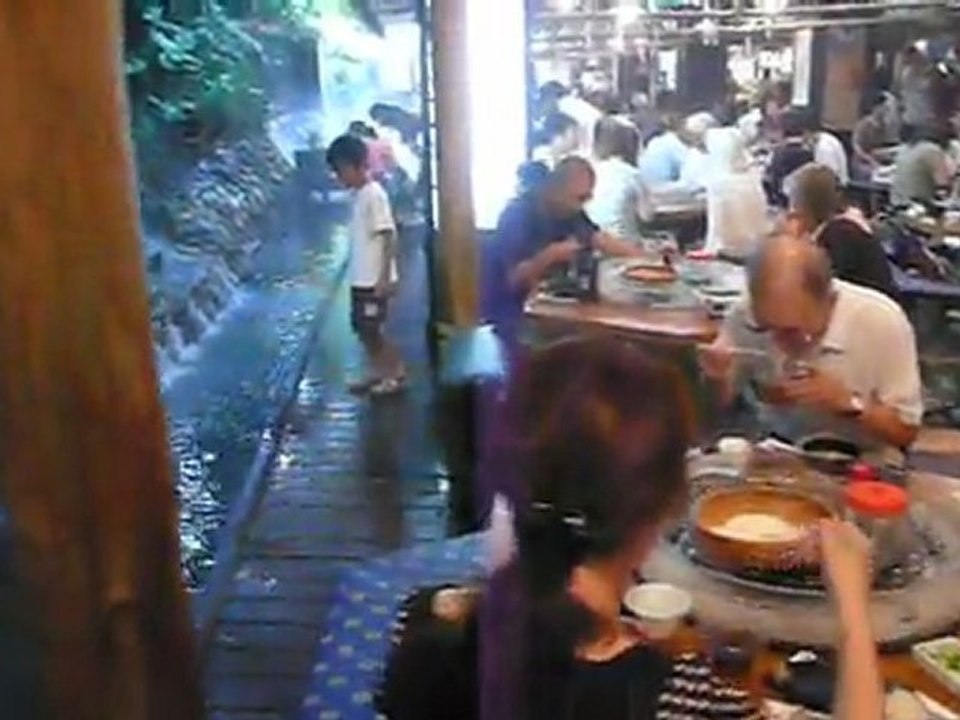 restaurant de nouilles(somen) et de poissons. Japon