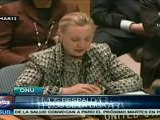 Hillary Clinton pide a la ONU una sola voz sobre Siria