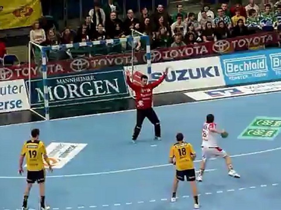 Bundeliga Handball / Rhein Neckar Löwen vs SC Magdebourg / Arrêt de Stojanovic