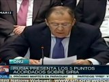 Rusia insiste ante ONU en 5 puntos sobre Siria