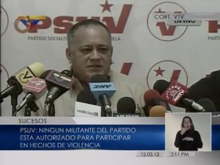 PSUV se deslinda de hechos violentos en el 23 de Enero