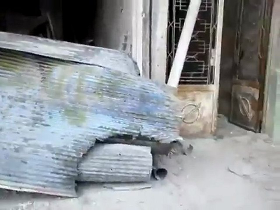 فري برس ادلب أريحاآثار الدمار الذي تعرضت إليه مدينة اريحا جراء القصف 12 3 2012 جـ1