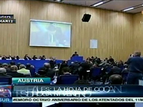 Evo defendió el uso tradicional de la hoja de coca