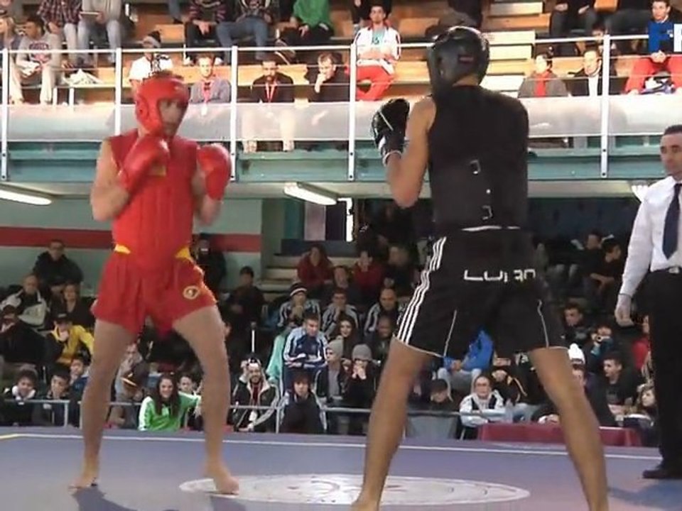 Championnat de France 2012 de Wushu Sanda / Demi-finale -75 kg / Nathan Issaad vs Sylvain Morel