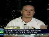 Protestas en Colombia por altos costos de la gasolina