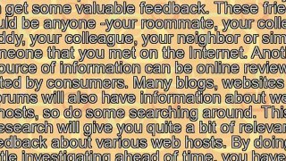 What to Keep in Mind When Hosting Your Site at a Web Host