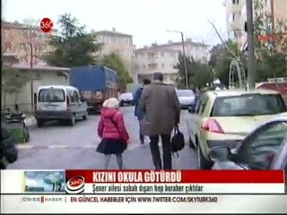 Kızını Okula Götürdü