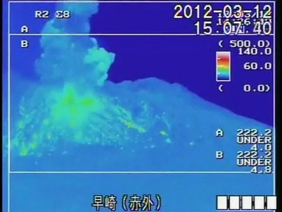 Japan volcano erupts