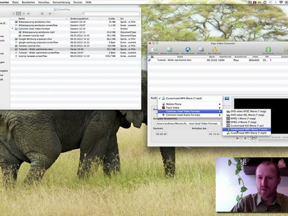 Tutorial - screenflow video mp4 export