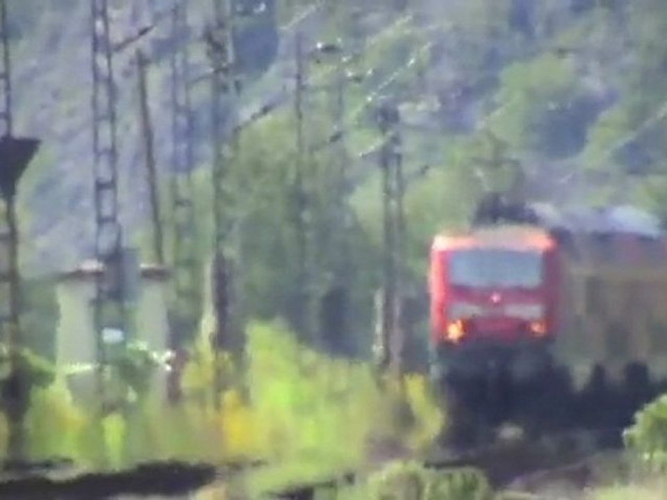 Züge im Moseltal bei der kleinen Stadt Pommern